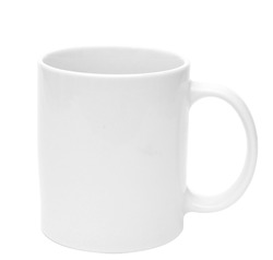 White mug empty blank for coffee on white background