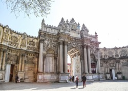 Dolmabahce Palace at Istanbul Turkey 