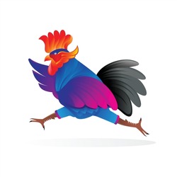 Chicken run vector design character