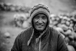 Nomad's Smile in Ladakh, India - The life of a Nomad can only be understood when you experience the hardships yourself. Things they had to go through, but still they smile while you shoot them.- Image