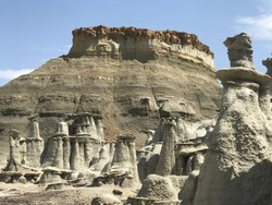The enchanted hoodoos rock formations of NewMexico