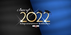Class of 2022 vector illustration text for graduation gold design, congratulation event, T-shirt, party, high school or college graduate. Lettering for greeting, invitation card 
