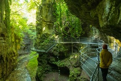 a green canyon in the north of Italy