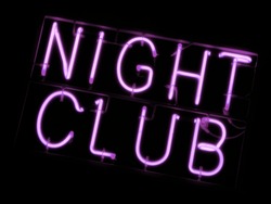 Neon sign of a night club