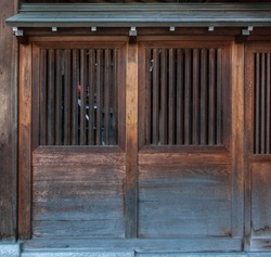Japanese traditional wooden doors 