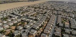 Aerial view of residential compound in Dubai