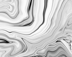 Abstract marble texture. Black and white background. Handmade technique.
