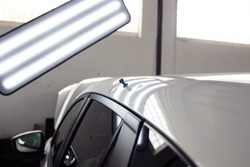 hail damage car, lights for detecting dents in a car body