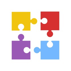 Puzzle icon. Vector. Isolated. Flat design