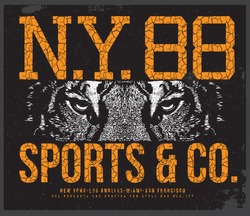 new york tiger  t-shirt graphic