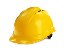 Modern hard hat isolated on white. Construction tools