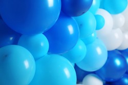 Many color balloons as background, closeup. Party decor
