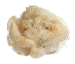 Heap of soft wool isolated on white