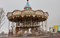 Carousel in Barcelona amusement park