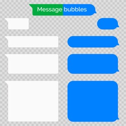 Message chat bubbles vector icons for messenger. Vector design template for message chat