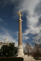 Winged Victory Column Statue Washington DC Gold
