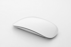 Modern computer mouse on light background