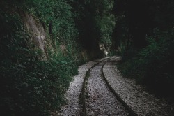 Death Railway or railroad Myanmar or railroad Kanchanaburi. 