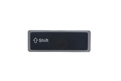 Shift computer key button isolated on white background with clipping path.