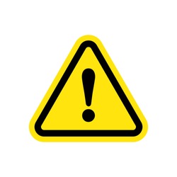 Caution Warning Sign Sticker. Editable vector stroke 64x64 Pixel