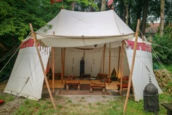 Knight camp at medieval in Germany.