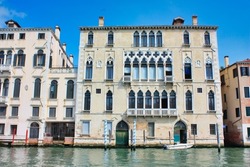 The Palazzo Bernardo a San Polo on Grand Canal in Venice. 