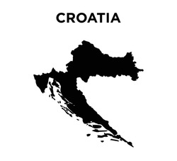Croatia map icon vector illustration