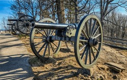 Canons at Little Round Top in Gettysburg National Military Park, Gettysburg, Pennsylvania