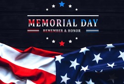 Memorial Day USA. Remember and Honor. 