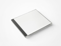 CD, DVD or BLU RAY case isolated on white background.