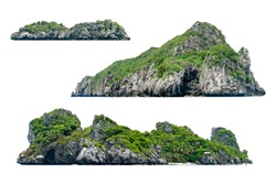 Collection of beautiful Island isolated on white background