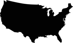 United States of America Vector silhouette clip art 