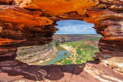 View of Murchison River from Nature's Window, Kalbarri National Park, Western Australia