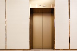 Golden elevators in commercial buildings 