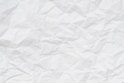 white crumpled paper texture background.


