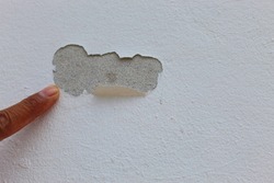 Paint stains on the wall surface peeling off.  Most of the reasons are caused by the moisture of the walls.