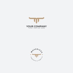 letter TM logo, Bull logo,head bull logo, monogram TM logo