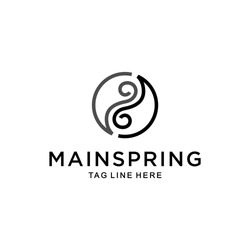 Inspire the sign / logo of a Yin Yang that is in the form of abstract with beautiful line art.