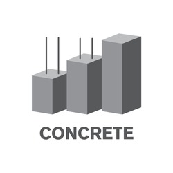 Vector logo of concrete and concrete blocks