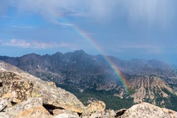 Rainbow over the vast Holy Cross Wilderness, Colorado Rocky Mountains. Near Beaver Creek