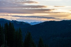 Sunrise over the Holy Cross Wilderness. Colorado Rocky Mountains, near Beaver Creek.