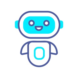 Chatbot line color icon. Cute smiling robot. Personal voice assistance. Smart speaker artificial intelligence. Sign for web page, mobile app, button, logo. Vector isolated button. Editable stroke.