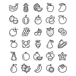 Outlined Fruits Vector Icons - Free Stock Photo by Sara on Stockvault.net