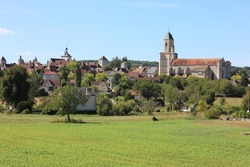 Nice view over a typical small French village. The village of Martel is a small medieval town in the French department of Lot.
