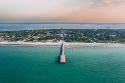Sisal pier and town from Drone