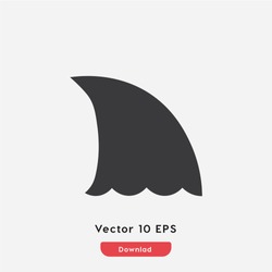 Shark icon, Ocean vector. Danger ,dangerous symbol for web and mobil apps