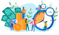 Concept save time, Money saving. Times is money. Business and management, time is money, financial investments in stock market future income growth, Time management planning, Deadline. 