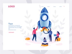 Business Start Up Concept for web page, banner, presentation, social media. Vector illustration, business project startup process, idea through planning and strategy, time management, realization
