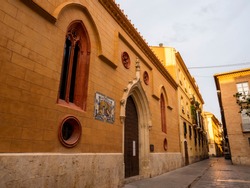 Door of the Saint Nicholas church in Valencia, Spain.