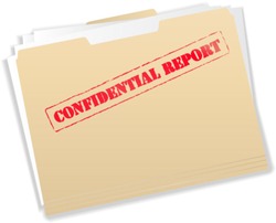 Confidential Report Manila Folder - Vector Illustration